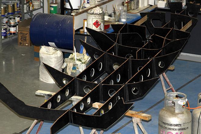Internal structure ready to go into the outer shell © Frank Quealey